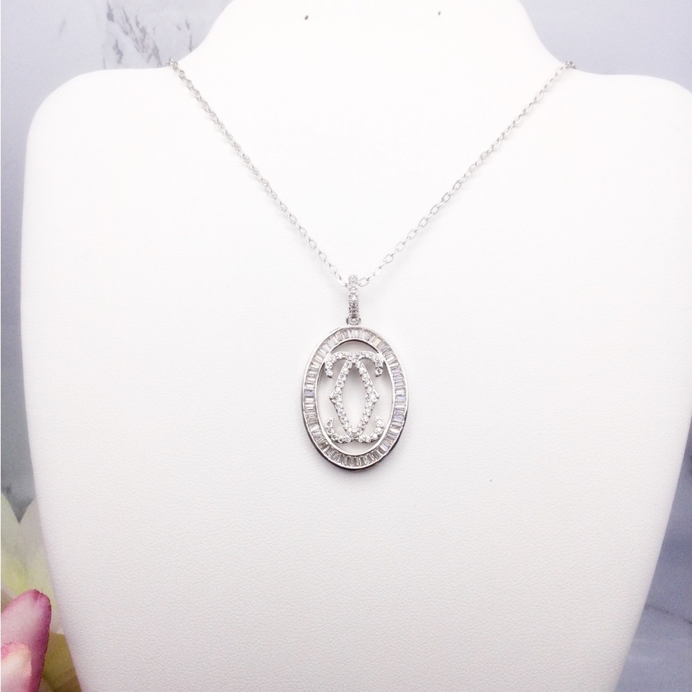 Large pendant necklace. Designer inspired design.